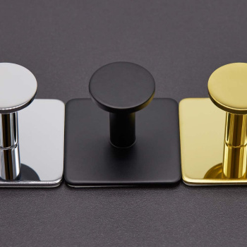 Towel Hook Base 210 2-Hook - Matte Black