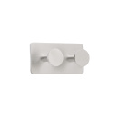 Towel Hook Base 210 2-Hook - Brushed Stainless Steel Finish
