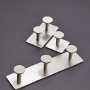 Towel Hook Base 210 2-Hook - Brushed Stainless Steel Finish