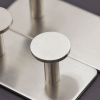Towel Hook Base 210 2-Hook - Brushed Stainless Steel Finish