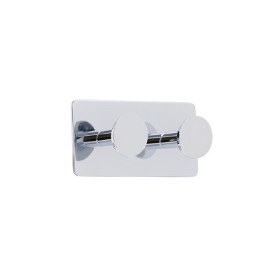 Towel Hook Base 210 2-Hook - Chrome in the group Bathroom Accessories / Show all bathroom accessories / Self Adhesive Hooks at Beslag Online (61412-21)