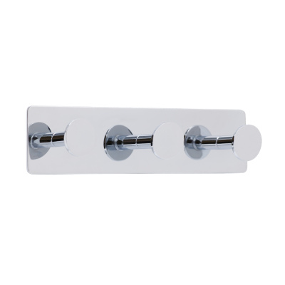 Towel Hook Base 210 3-Hook - Chrome in the group Bathroom Accessories / Show all bathroom accessories / Self Adhesive Hooks at Beslag Online (61422-21)