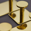 Towel Hook Base 210 3-Hook - Polished Brass