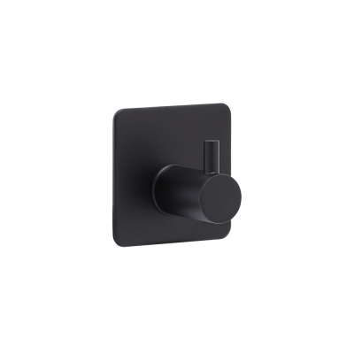 Towel Hook Base 220 1-Hook - Matte Black in the group Bathroom Accessories / Show all bathroom accessories / Self Adhesive Hooks at Beslag Online (61600-21)