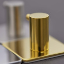 Towel Hook Base 220 1-Hook - Polished Brass