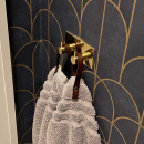 Towel Hook Base 220 2-Hook - Polished Brass