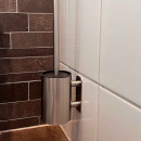 Solid Toilet Brush - Brushed Stainless Steel 