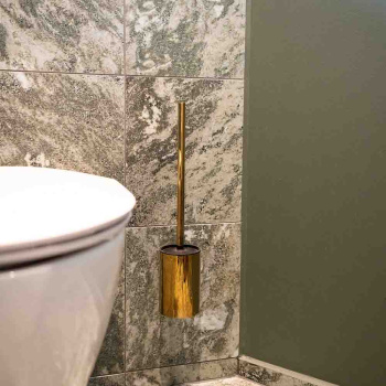 Toilet Brush Solid - Polished Brass