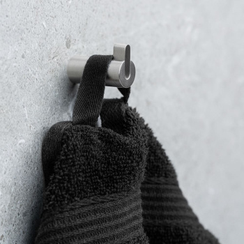 Single Hook Flow - Brushed Nickel