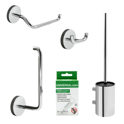 Bathroom Kit Calm - Polished Chrome in the group Bathroom Accessories / Show all bathroom accessories / Bathroom Accessories Set at Beslag Online (620080-K)