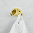 Double Hook Calm - Polished Brass