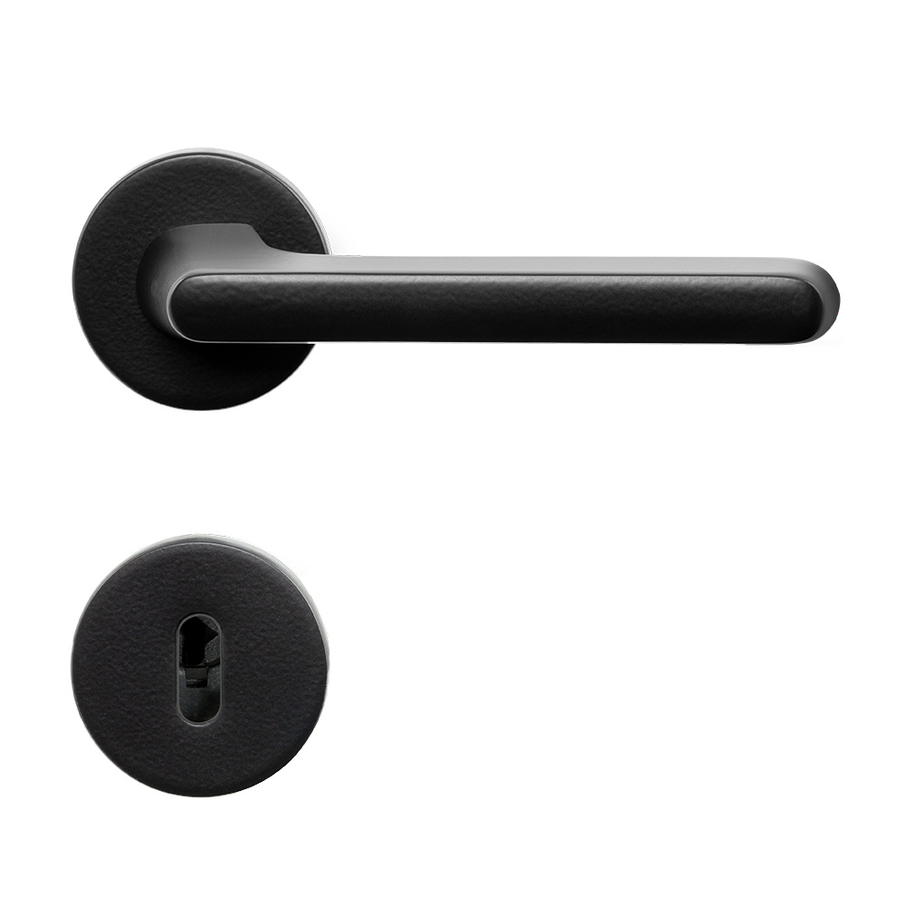 Door Handle Tavira in black from Beslag Design