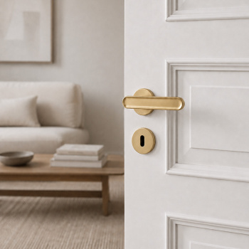 Key Plate R-E - Brushed Gold (European standard)