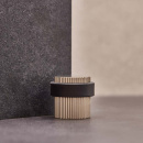 Door Stop Helix Stripe - Stainless Steel Finish