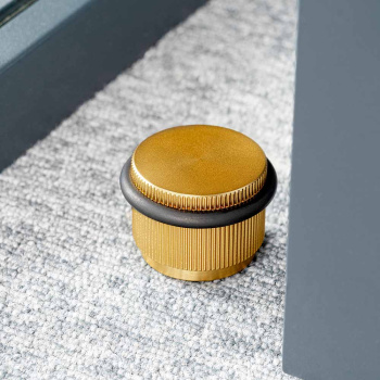 Door Stop Arpa Floor - Brushed Brass