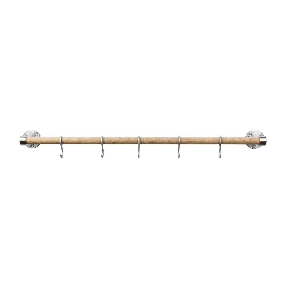 Kitchen Rail Aveny - 600mm - Complete - Oak/Brushed Stainless