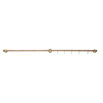 Extension Rod Aveny - 600mm - Oak/Polished Untreated Brass in the group Hooks / Show all hooks / Kitchen Rail at Beslag Online (947972-41)