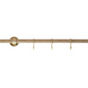 Extension Rod Aveny - 600mm - Oak/Polished Untreated Brass