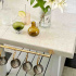 Kitchen Railing Aveny - 600mm - Complete - Polished Untreated Brass