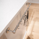 Kitchen Rail Aveny - 600mm - Complete - Brushed Stainless