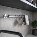 Kitchen Rail Aveny - 600mm - Complete - Brushed Stainless