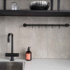 Kitchen Rail Aveny - 600mm - Complete - Matte Black