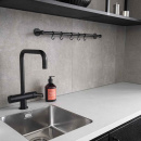 Kitchen Rail Aveny - 600mm - Complete - Matte Black