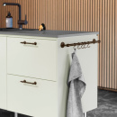 Kitchen Rail Aveny - 600mm - Complete - Burnished Brass