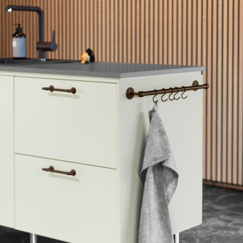 Kitchen Rail Aveny - 600mm - Complete - Burnished Brass