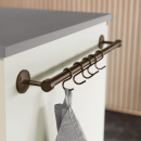 Kitchen Rail Aveny - 600mm - Complete - Burnished Brass
