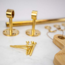 Extension Rod Aveny - 600mm - Polished Untreated Brass