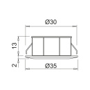 Mini spotlight Pixel - 2700K - Stainless Look
