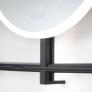 Bathroom mirror IO with lighting & shelf - Black