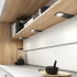 Led lighting in matte black design for kitchen cabinets