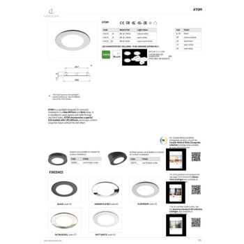 LED-Spot Atom D-M - Stainless look