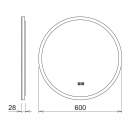 Mirror wall mounted IO D-M 