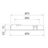 LED-Spot Holl D-M with lid - Stainless Steel Look