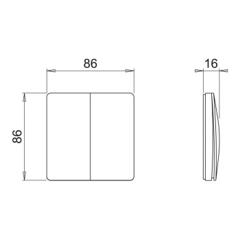 Dimmer Wireless Kiny - Double - White