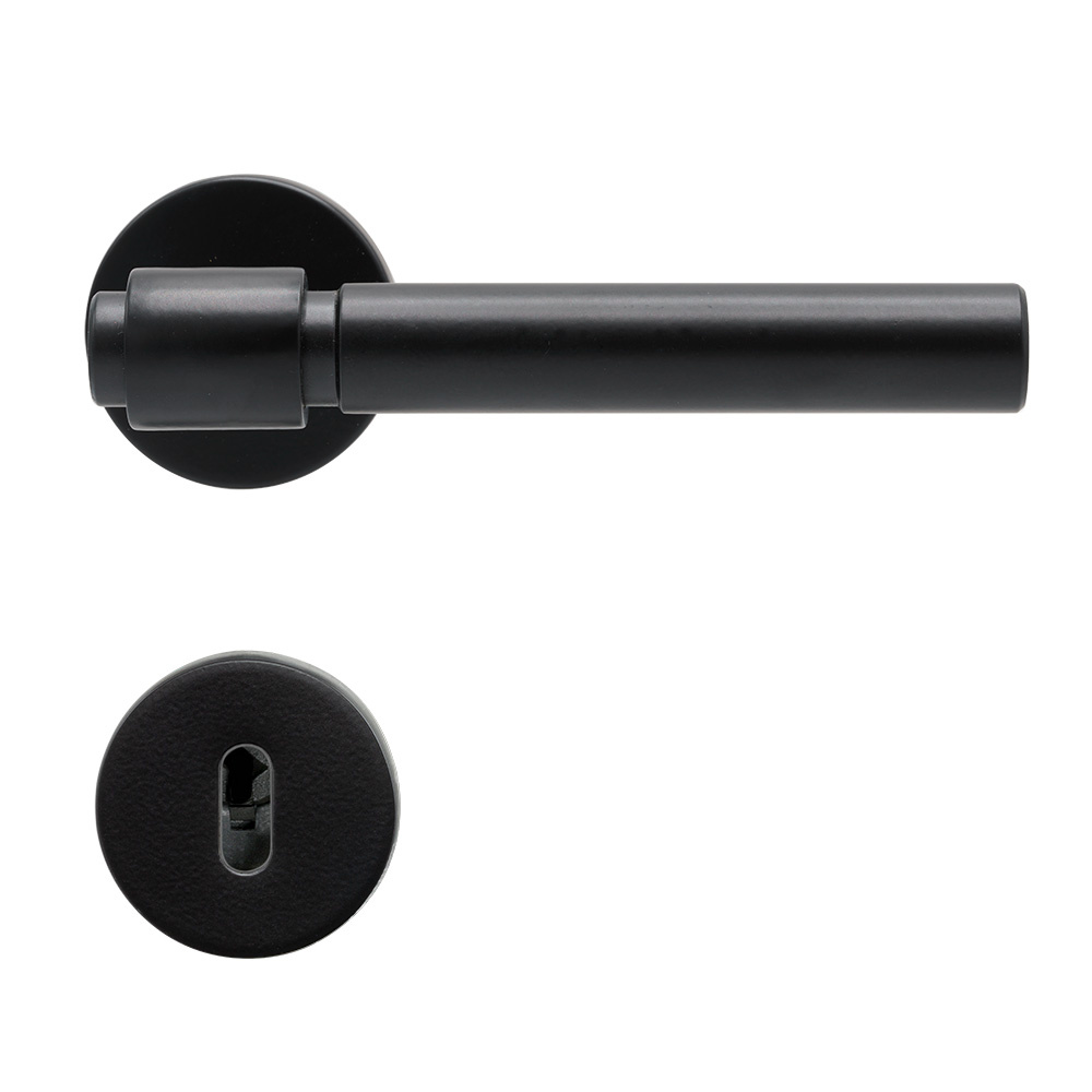 Door Handle Helix 200 Plain - Black