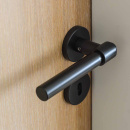 Door Handle Helix 200 Plain - Black
