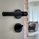 Door Handle Helix 200 Plain - Black