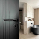 Door Handle Helix 200 Stripe - Black