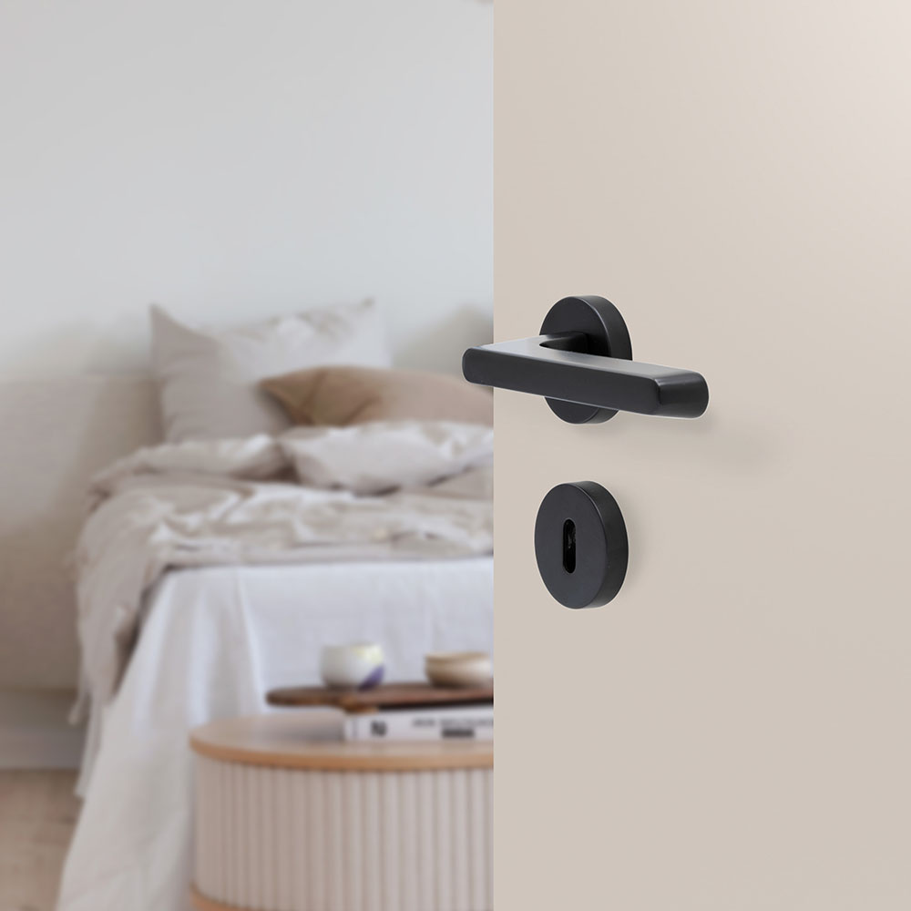 Door Handle Tavira - Black | Beslagonline.com