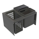 Kitchen Recycling Bin - Cube Compact Eco - Dark Grey