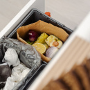 Kitchen Recycling Bin - Cube Compact Eco - Dark Grey