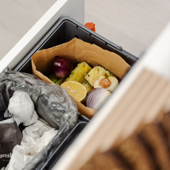 Kitchen Recycling Bin - Cube Compact Eco - Dark Grey