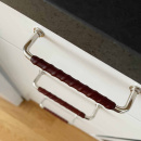 Handle 1353 - Nickel Plated/Brown Leather