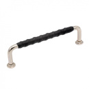 Handle 1353 - Nickel Plated/Black Leather