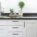 Handle 1353 - Nickel Plated/Black Leather