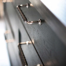 Handle 1353 - Nickel Plated/Black Leather